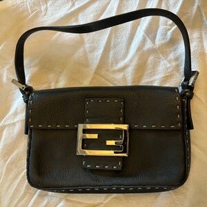 Vintage Rare Fendi Brand New Leather Mini Baquette